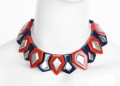 Yves Saint Laurent Bakelite Necklace Earrings Set Limited Edition YSL, 1970s