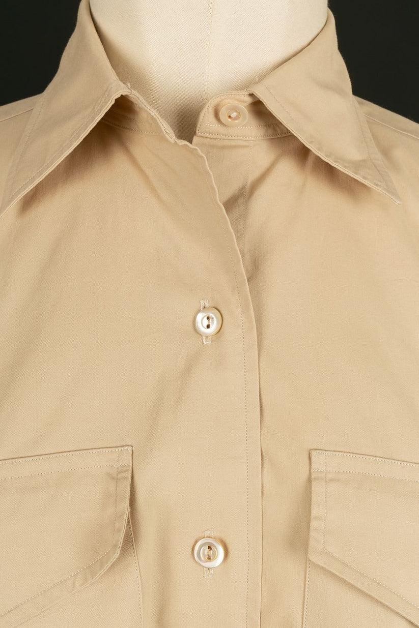 Yves Saint Laurent Beige Cotton Shirt 1
