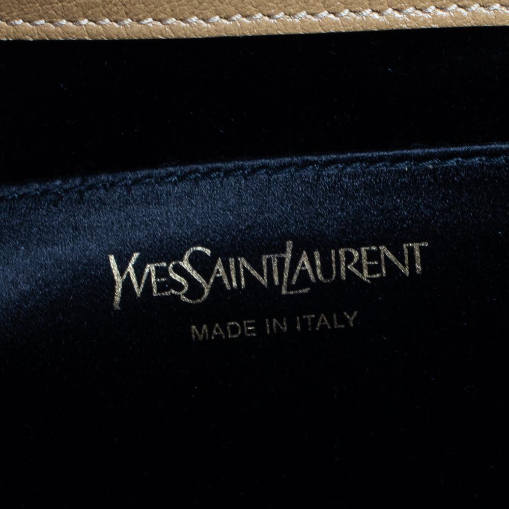 Yves Saint Laurent Beige Leather Belle De Jour Clutch 6