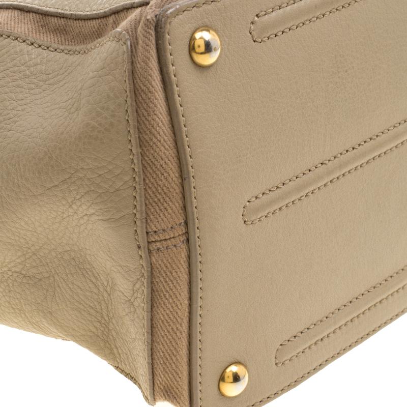 Yves Saint Laurent Beige Leather Medium Muse Two Satchel 6
