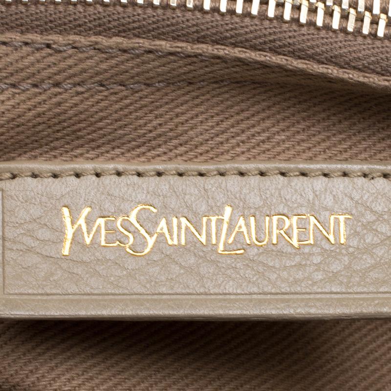 Yves Saint Laurent Beige Leather Medium Muse Two Satchel 5