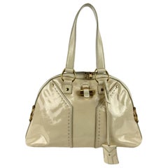 Yves Saint Laurent Beige Leather Muse Tote Shoulder Bag