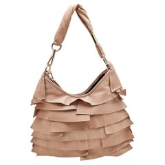 Yves Saint Laurent - Sac Hobo St. Tropez en cuir beige