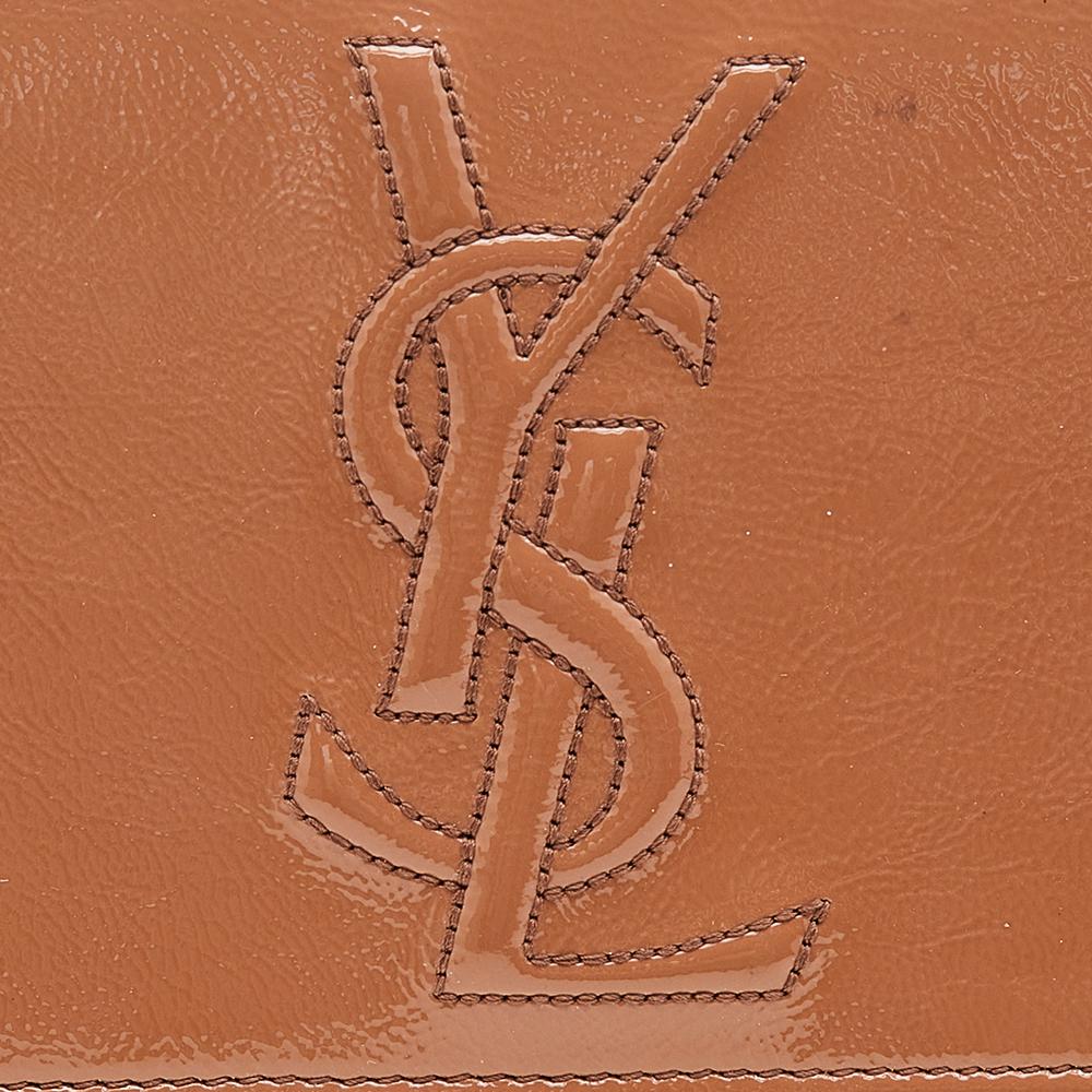 Women's Yves Saint Laurent Beige Patent Leather Belle De Jour Clutch