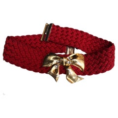 Cintura Yves Saint Laurent in passamaneria rossa