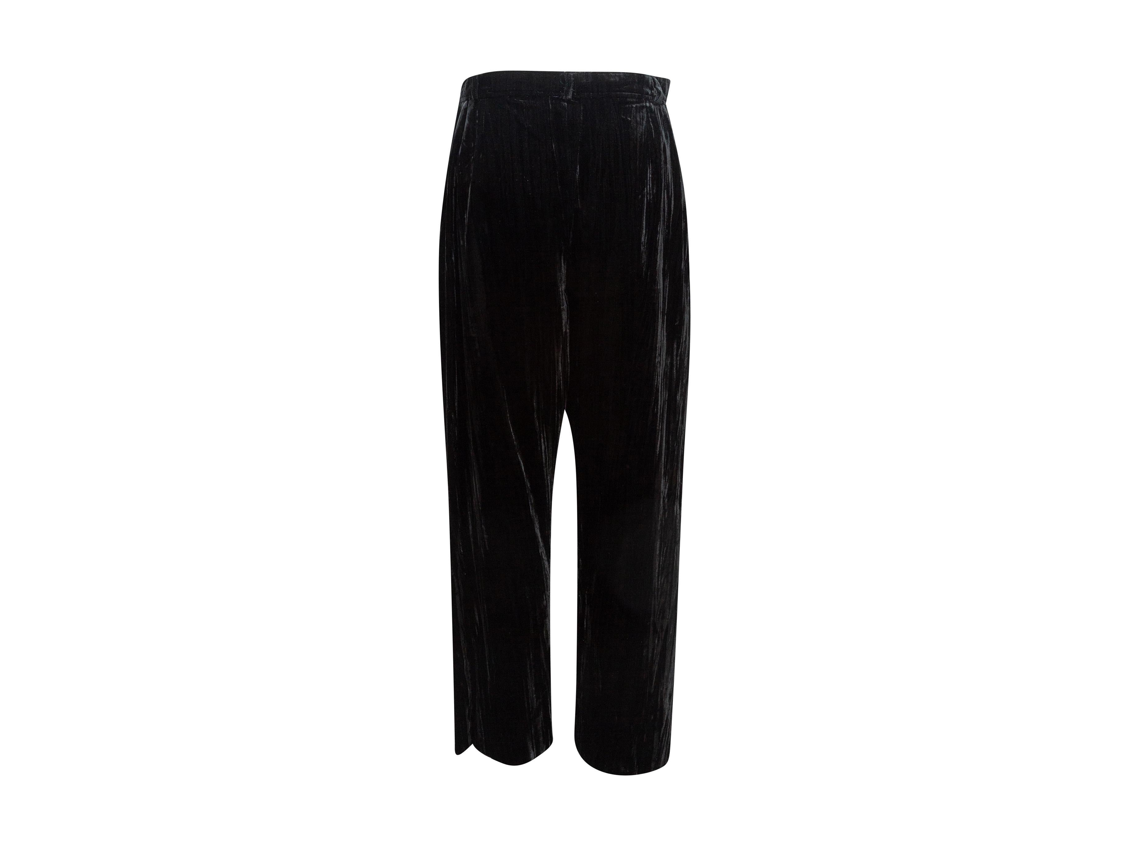 Women's Yves Saint Laurent Black 1990s Velvet Pants