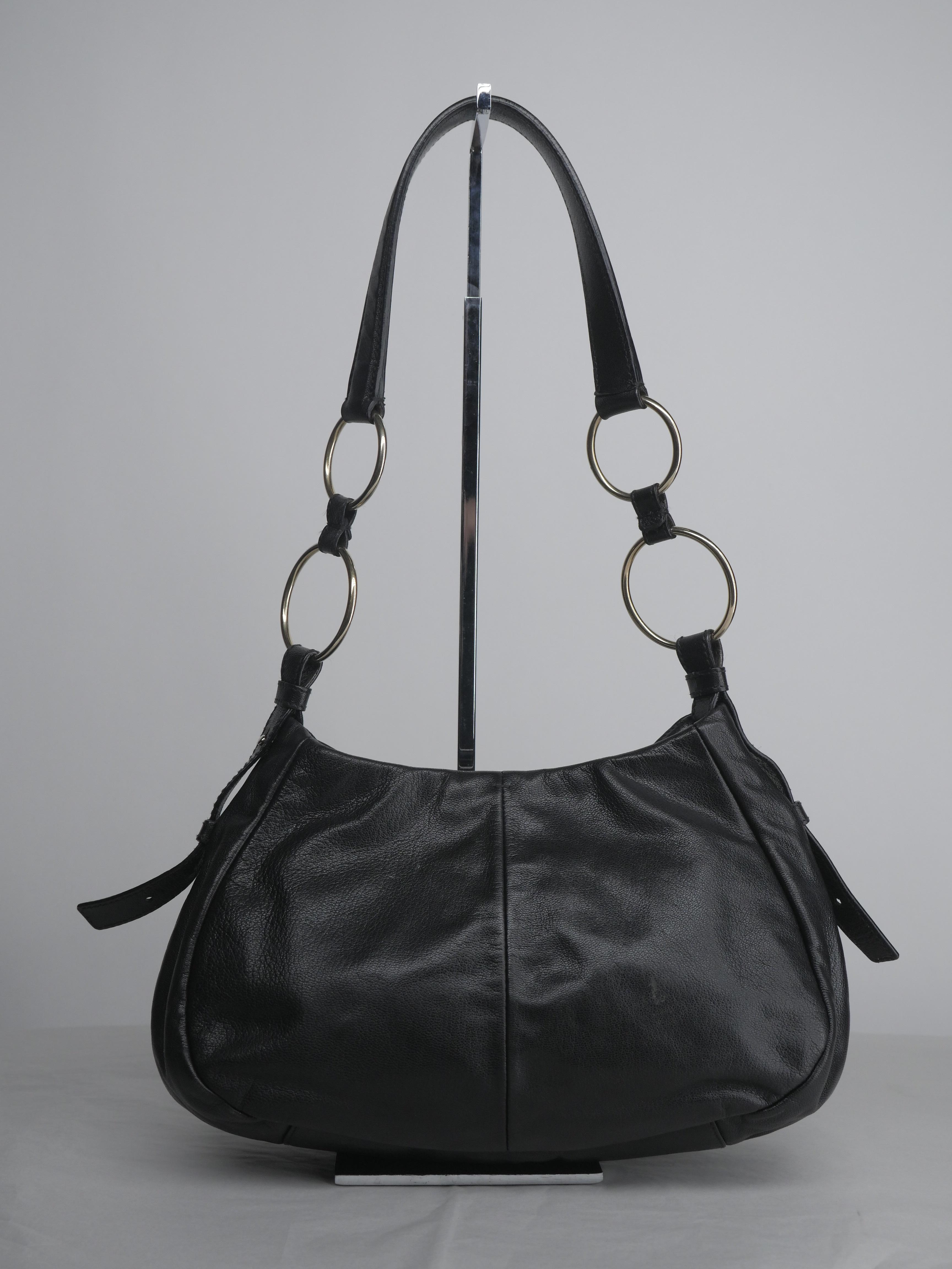 Yves Saint Laurent Black and Gold Hardware Shoulder Bag 5