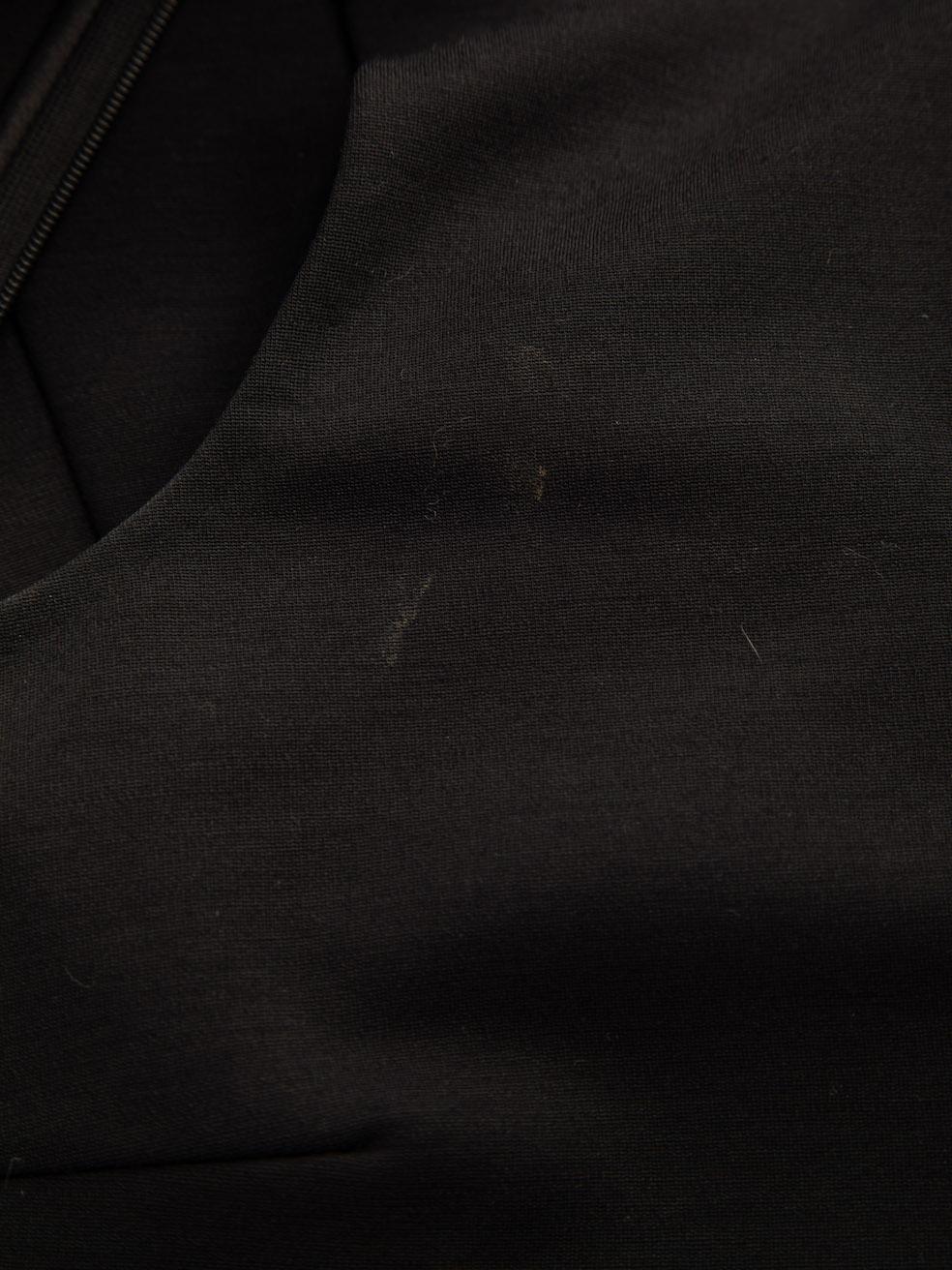 Yves Saint Laurent Black Autumn 2010 Wool Sleeveless Shift Midi Dress Size M For Sale 1
