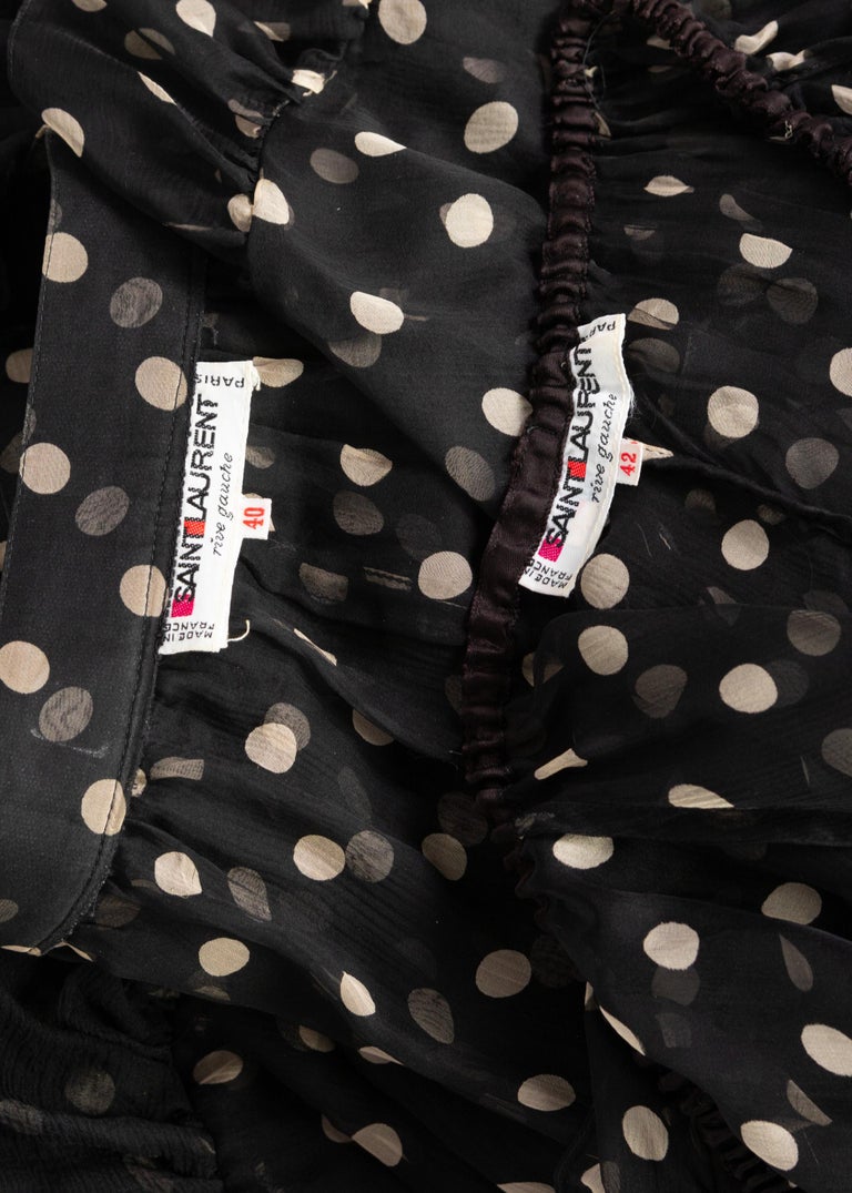YSL 26S POLKA DOT PLEATED SKIRT 348
