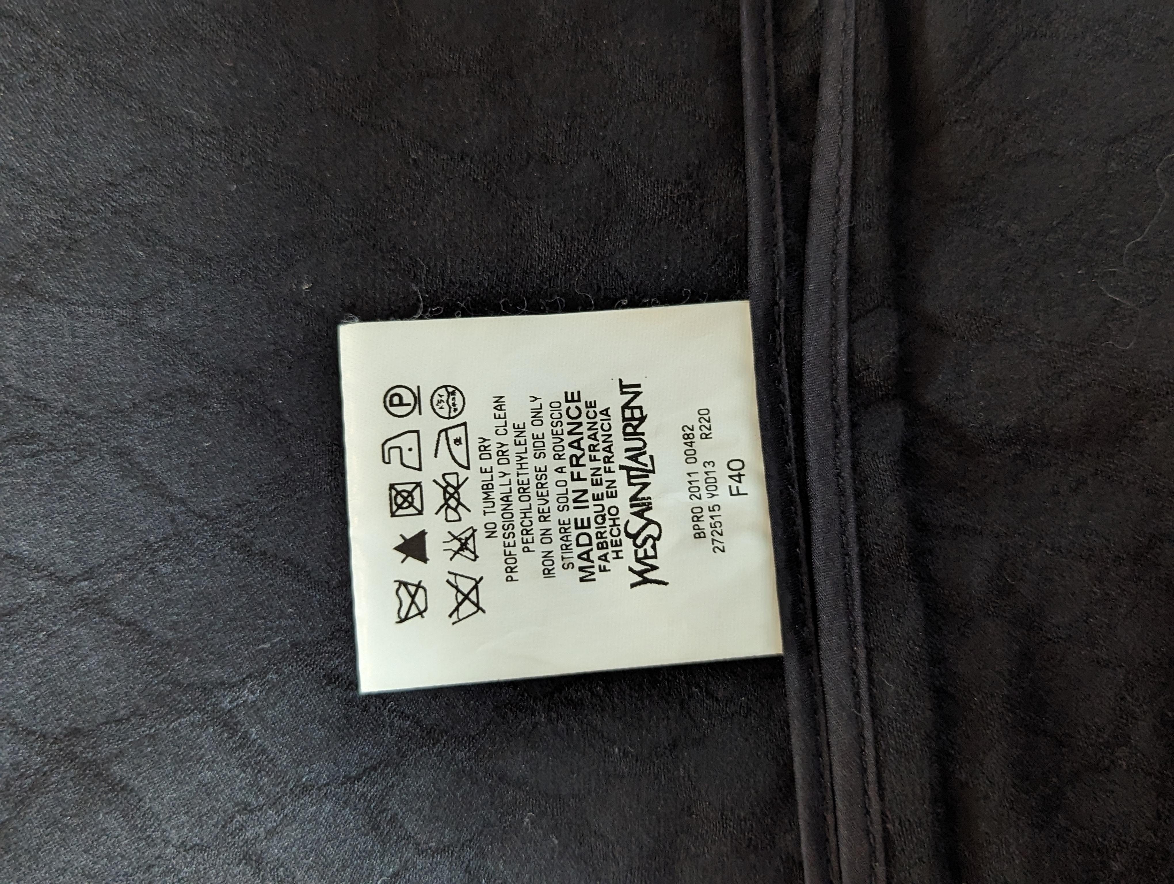 Yves Saint Laurent black cape dress For Sale 8