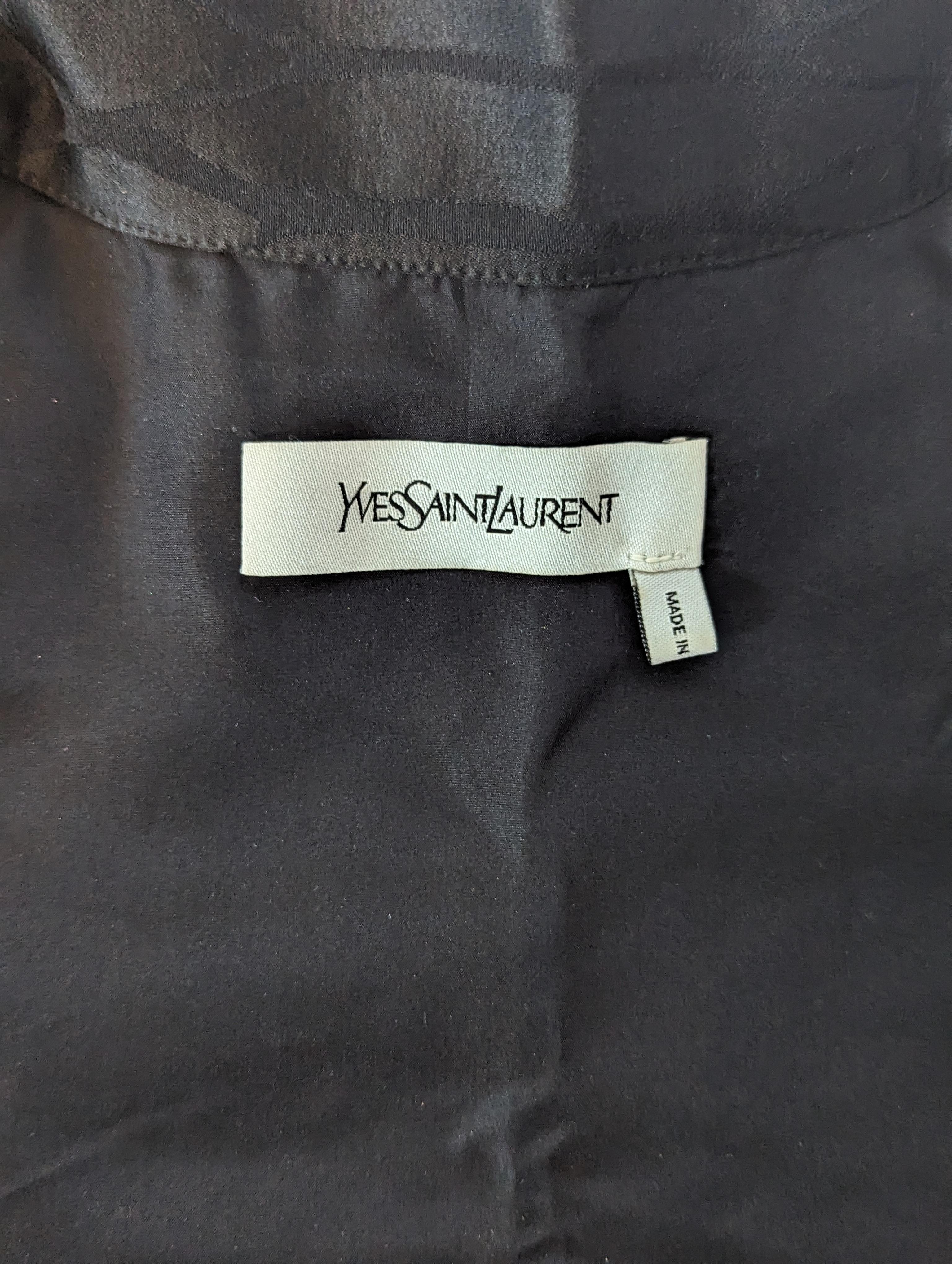 Yves Saint Laurent black cape dress For Sale 9
