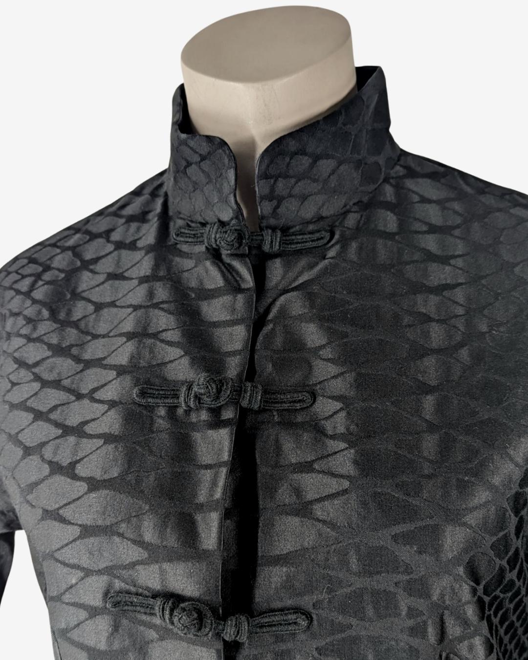 Yves Saint Laurent black cape dress For Sale 5