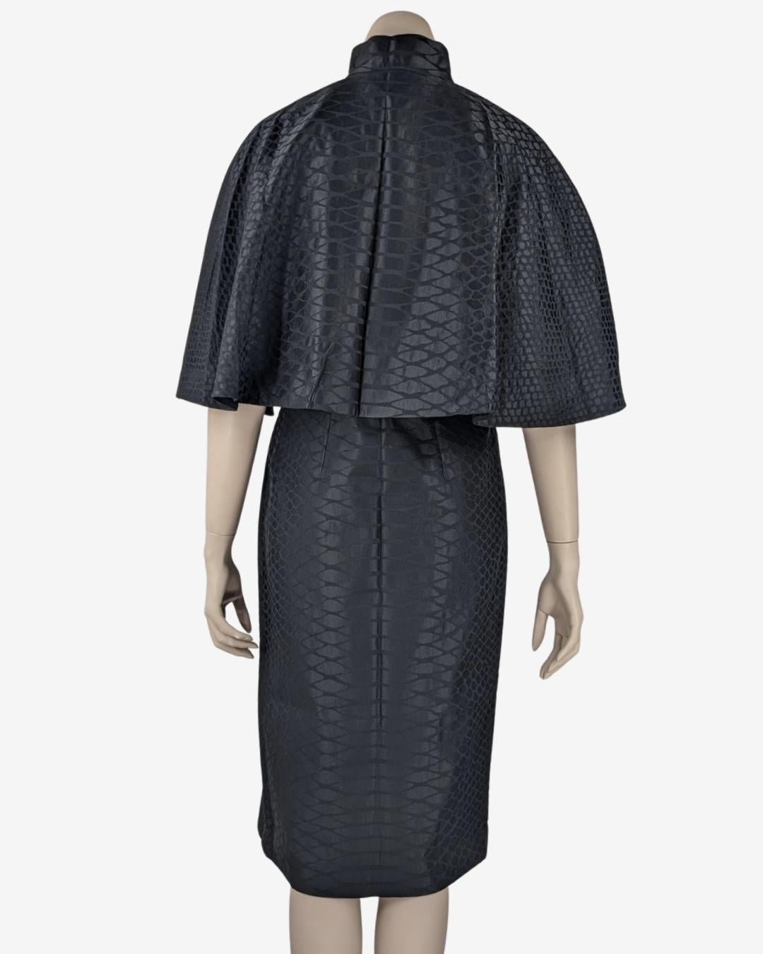 Black Yves Saint Laurent black cape dress For Sale