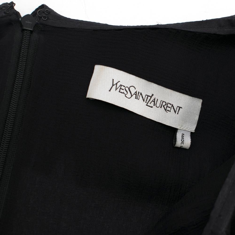 Yves Saint Laurent Black Chiffon Trim Mini Dress - US 10 1