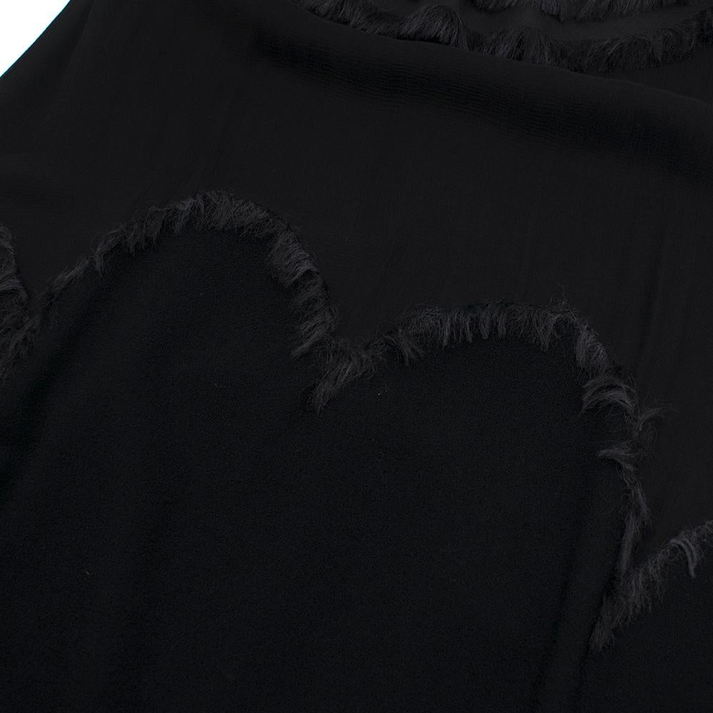 Yves Saint Laurent Black Chiffon Trim Mini Dress - US 10 2