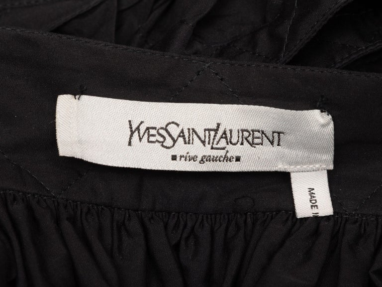 Yves Saint Laurent Black Cotton Halter Dress For Sale at 1stDibs