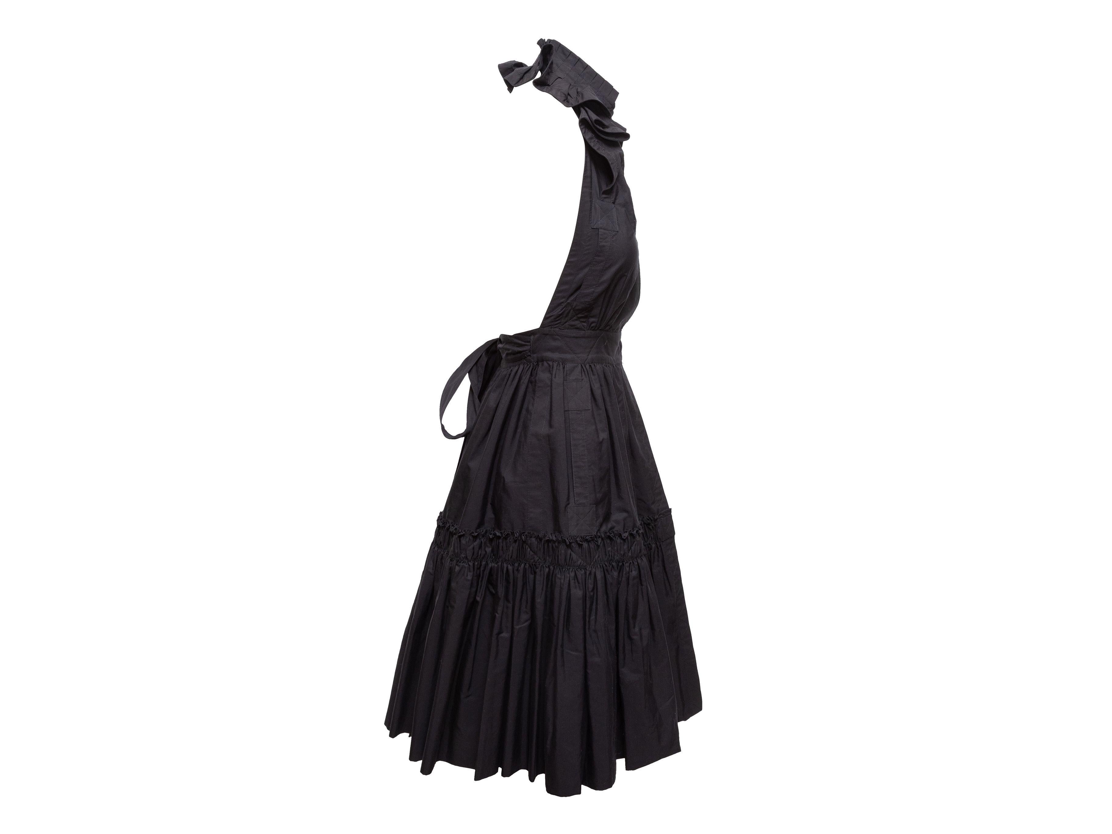 Yves Saint Laurent Black Cotton Halter Dress 1