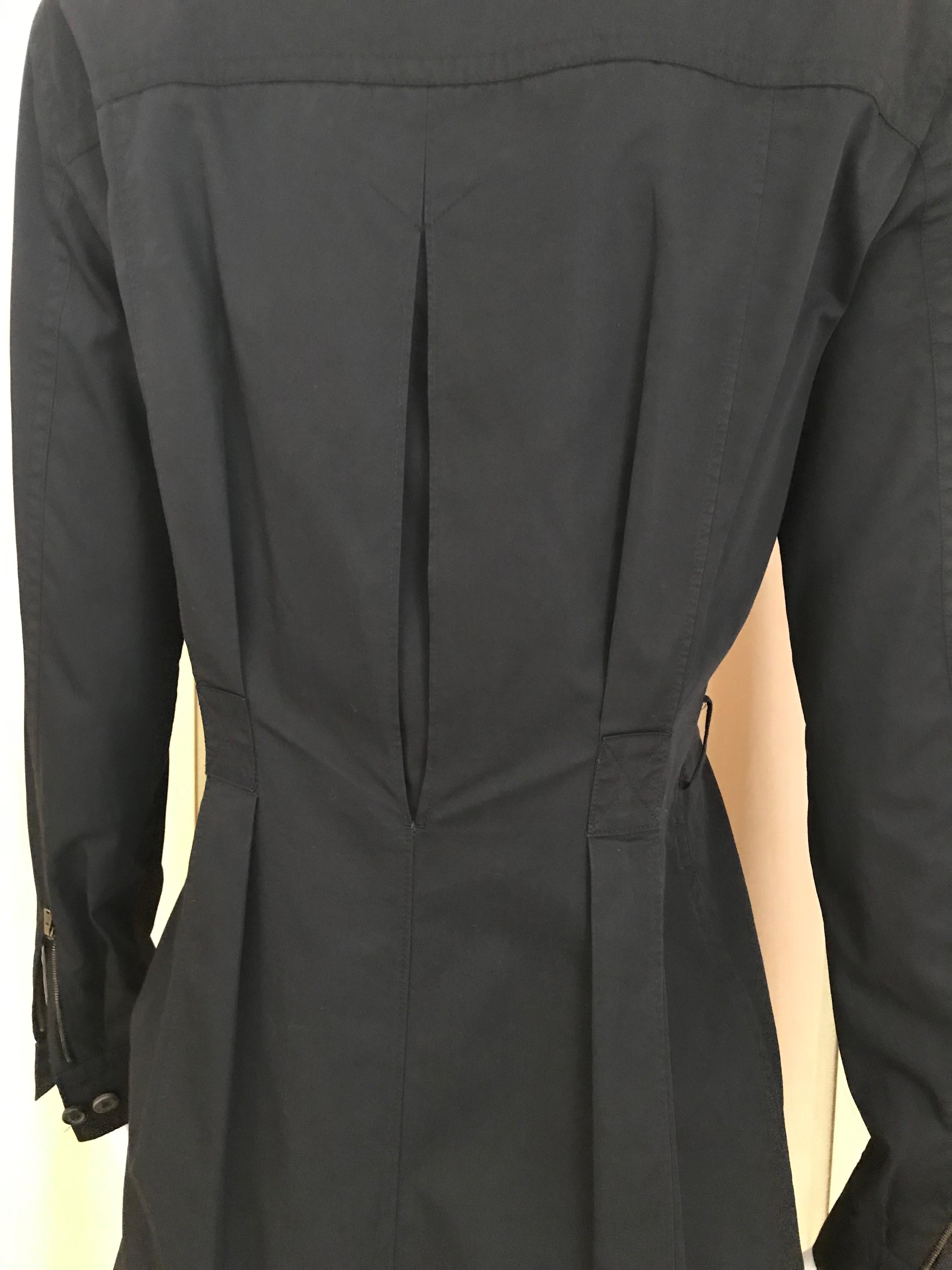 Yves Saint Laurent Black Cotton Safari Dress 3