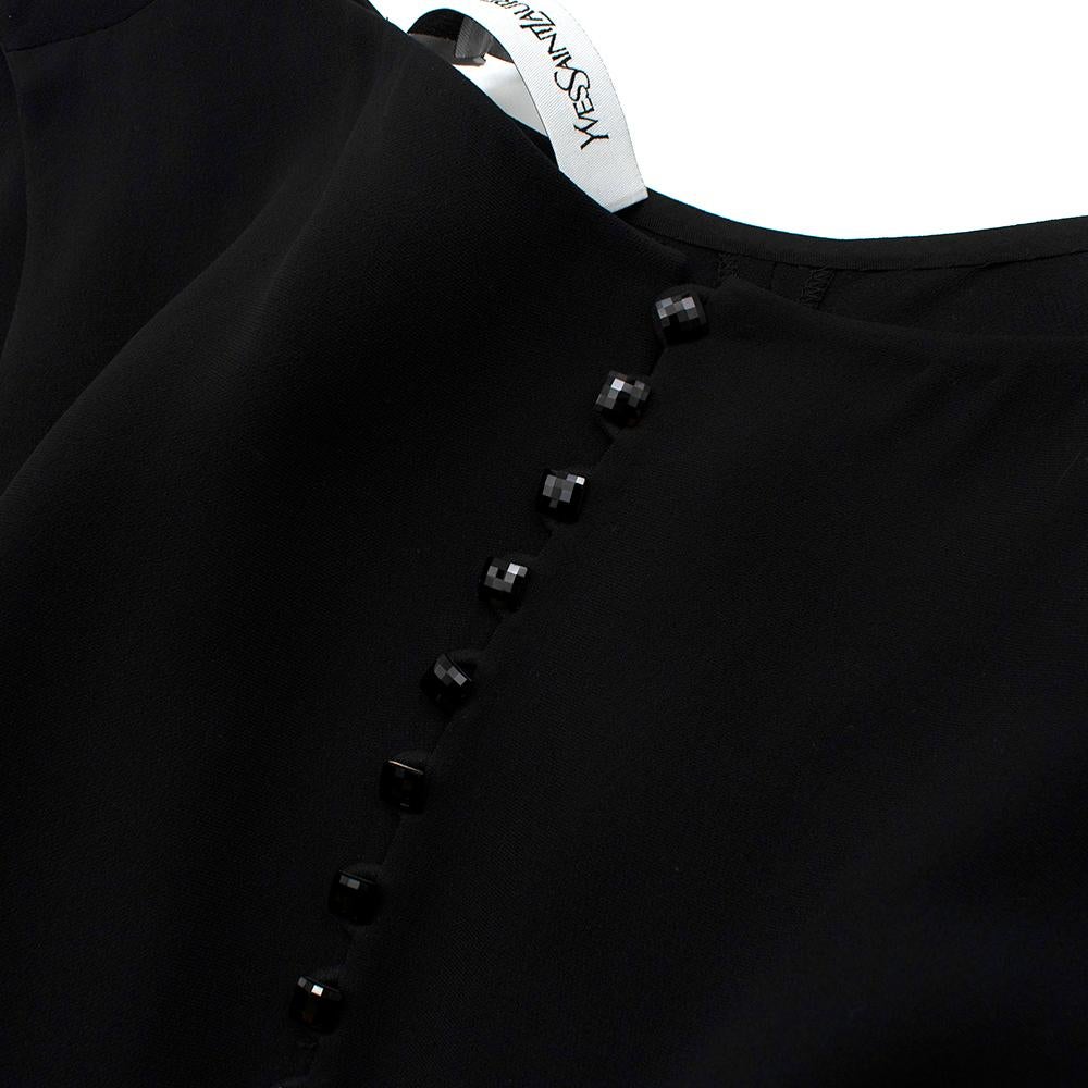 Yves Saint Laurent Black Jumpsuit with Ruffled Details - Size Estimated S 3