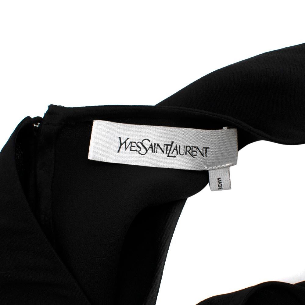 Yves Saint Laurent Black Jumpsuit with Ruffled Details - Size Estimated S 4