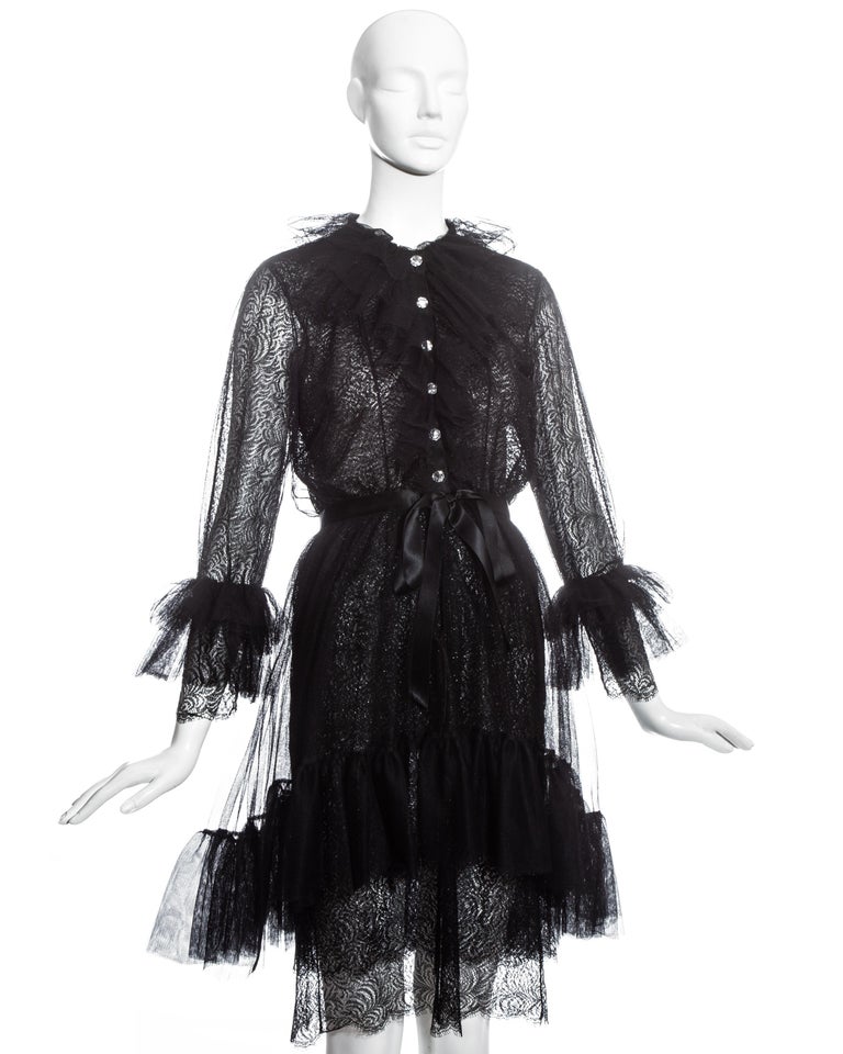 Yves Saint Laurent black lace and tulle crystal cocktail dress, fw 1993 at 1stDibs | saint laurent dress, ysl dress, saint laurent black dress Yves Saint Laurent black lace and tulle crystal cocktail dress, fw 1993 at 1stDibs | saint laurent dress, ysl dress, saint laurent black dress