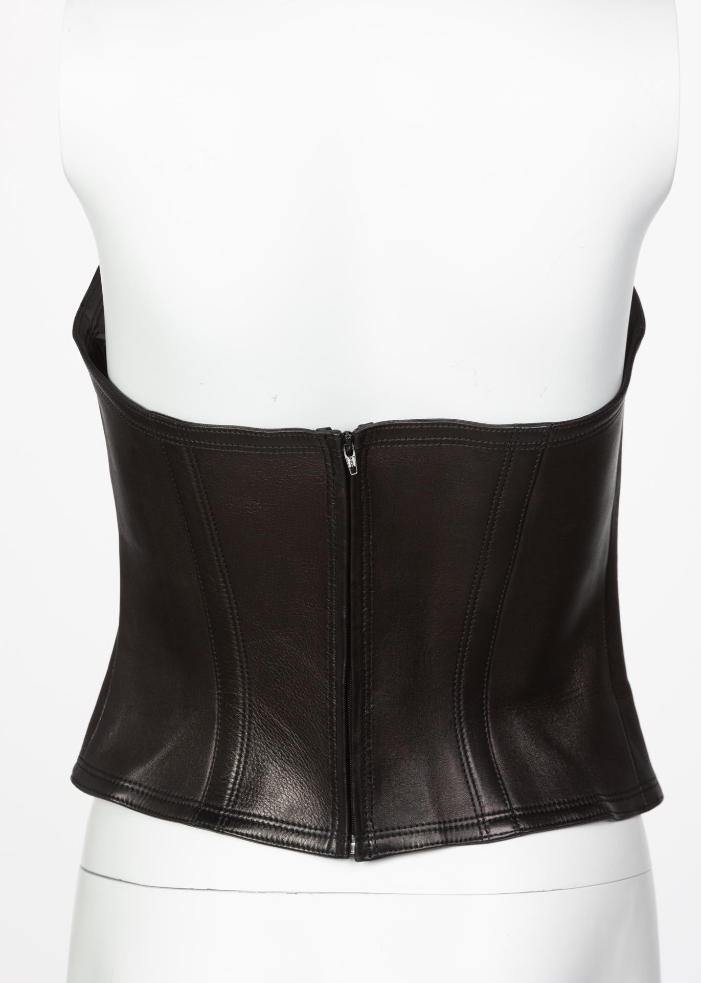 leather bustier tops