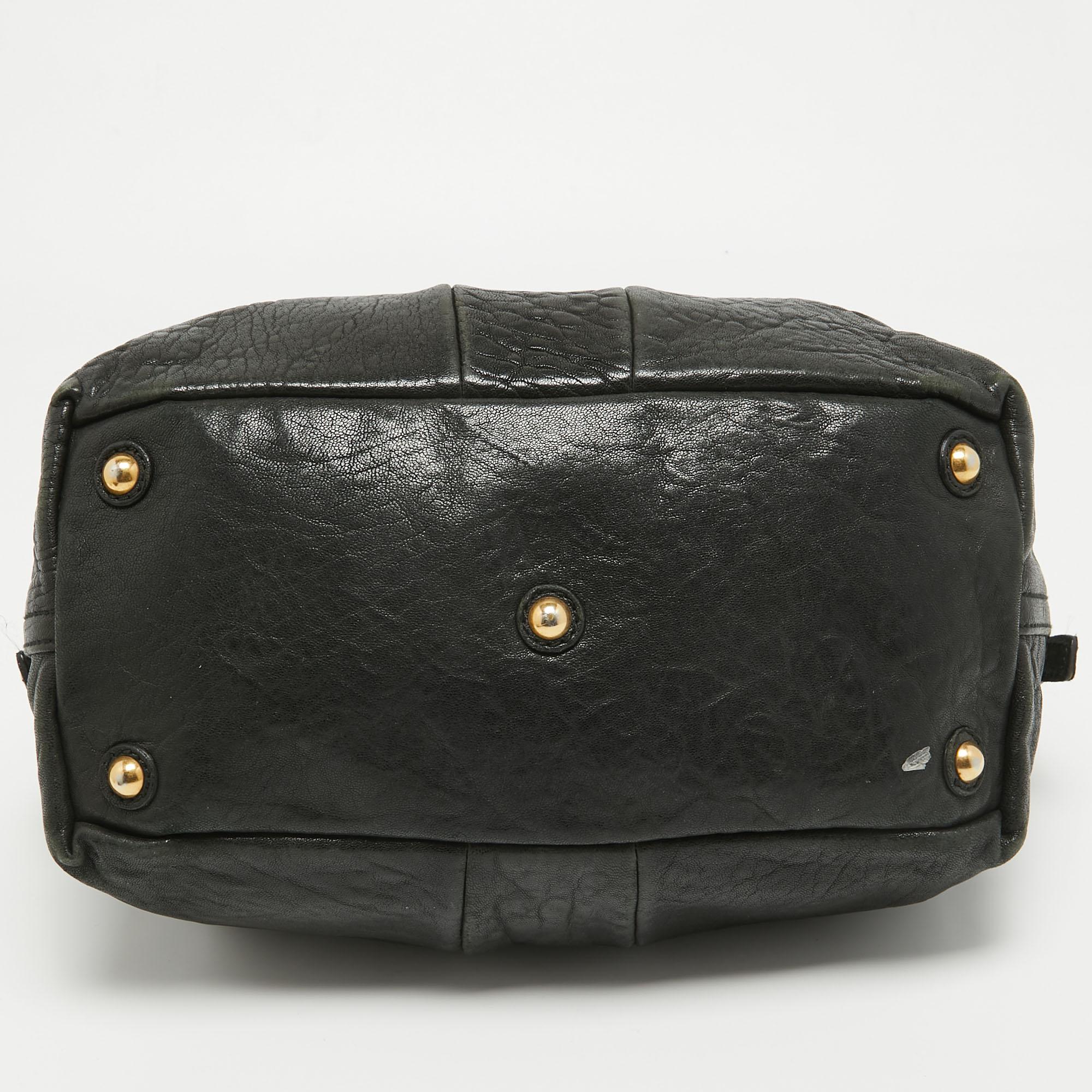 Yves Saint Laurent Black Leather Easy Y Boston Bag For Sale 7