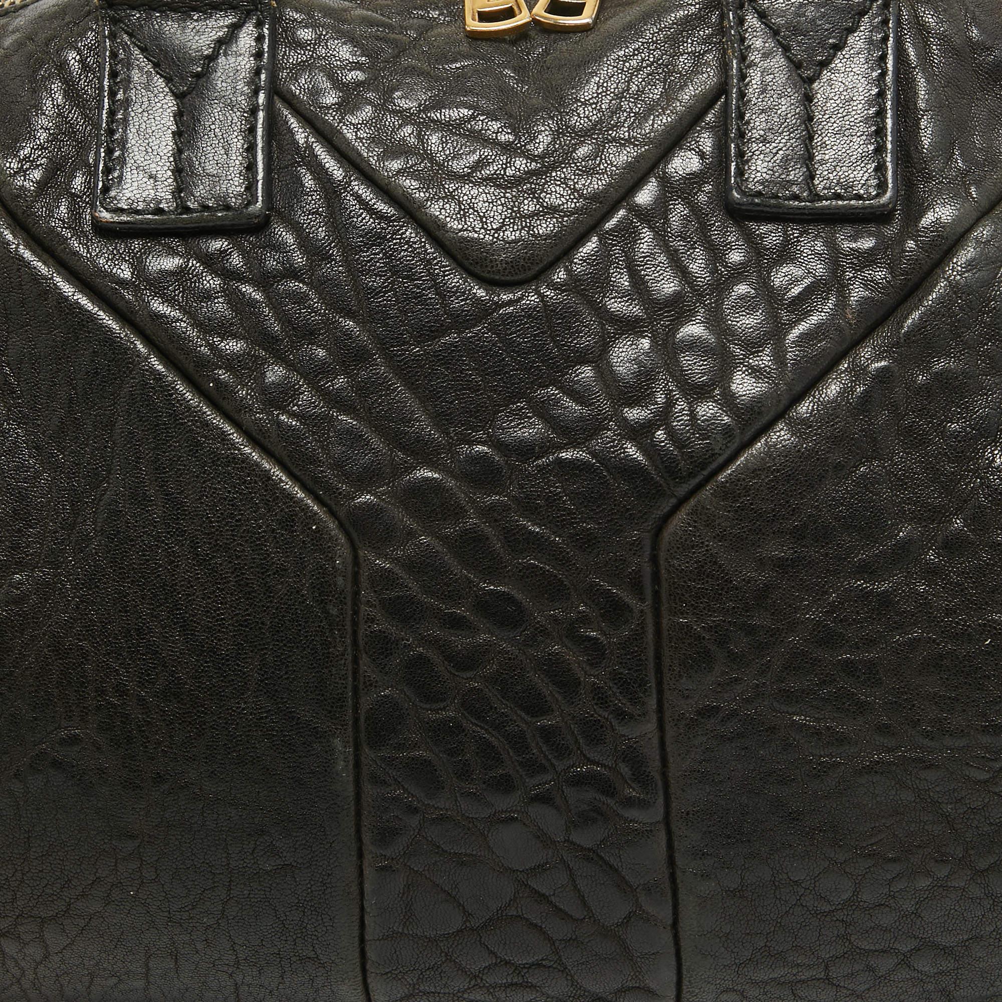 Yves Saint Laurent Black Leather Easy Y Boston Bag 8