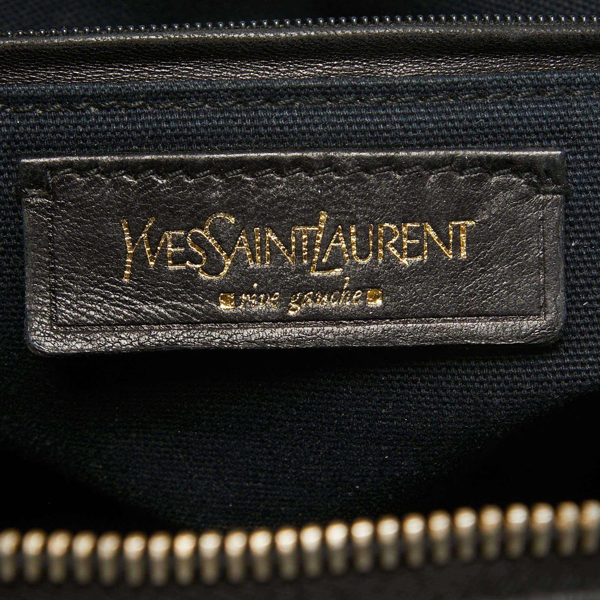 Yves Saint Laurent Black Leather Easy Y Boston Bag 10