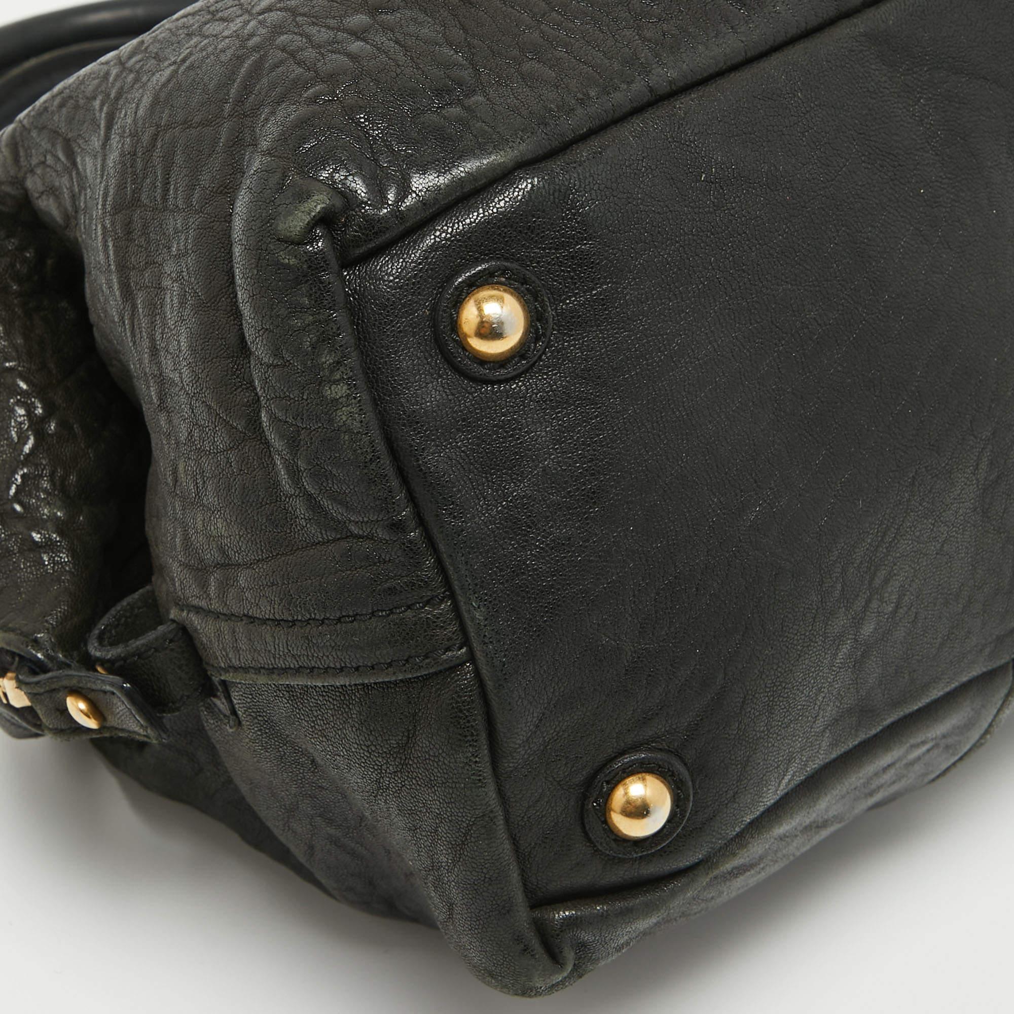 Yves Saint Laurent Black Leather Easy Y Boston Bag 14