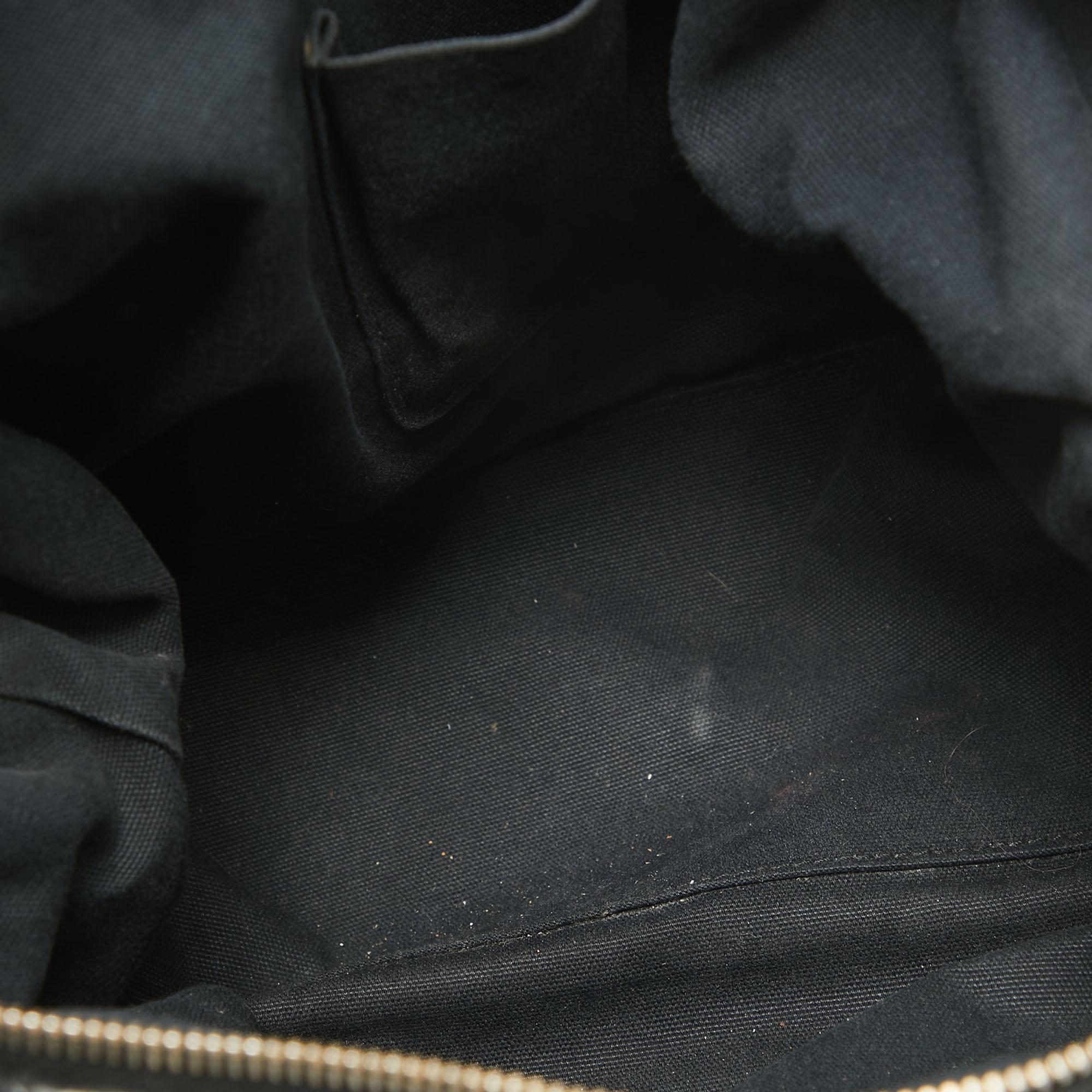 Yves Saint Laurent Easy Y Boston Tasche aus schwarzem Leder im Angebot 16