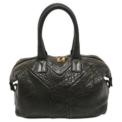Used Yves Saint Laurent Black Leather Easy Y Boston Bag