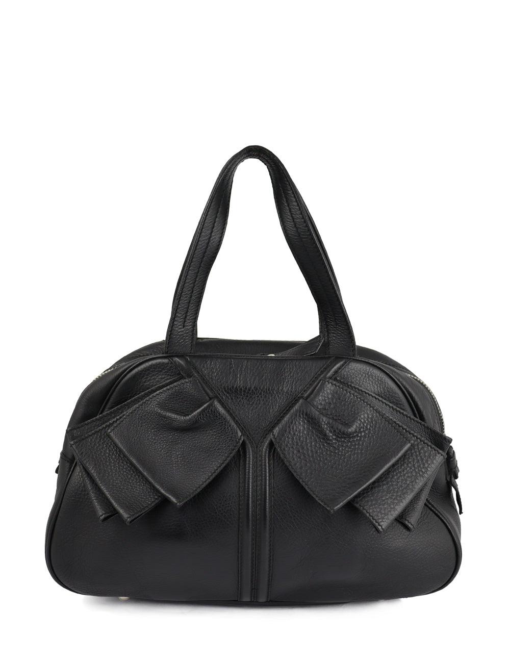 Yves Saint Laurent Black Leather Handbag For Sale