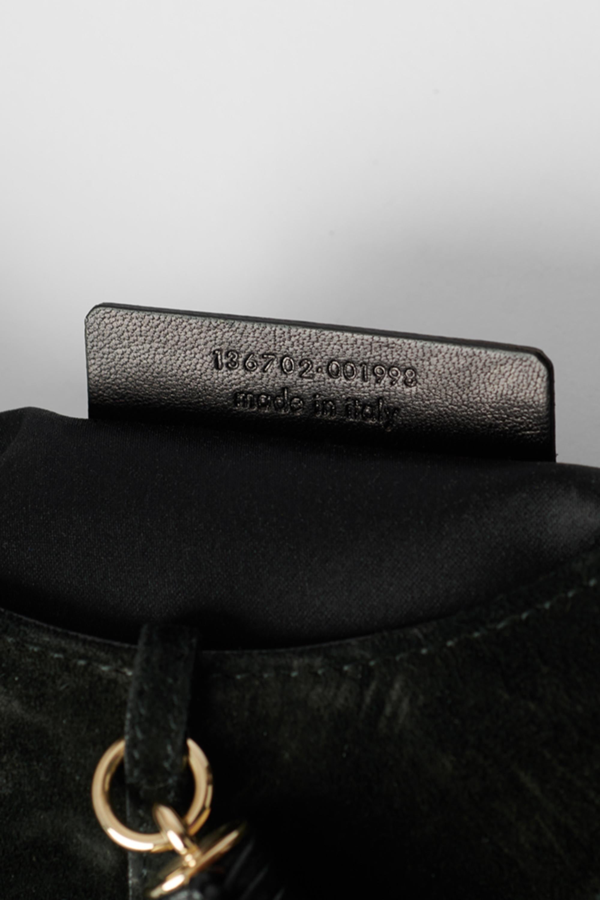 Yves Saint Laurent  Black Leather Hobo Bag with Tassel 2