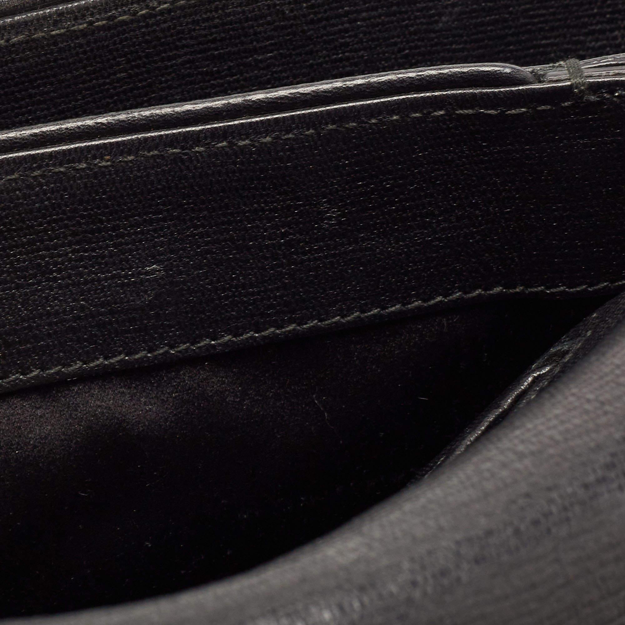 Yves Saint Laurent Black Leather Large Chyc Flap Shoulder Bag 7
