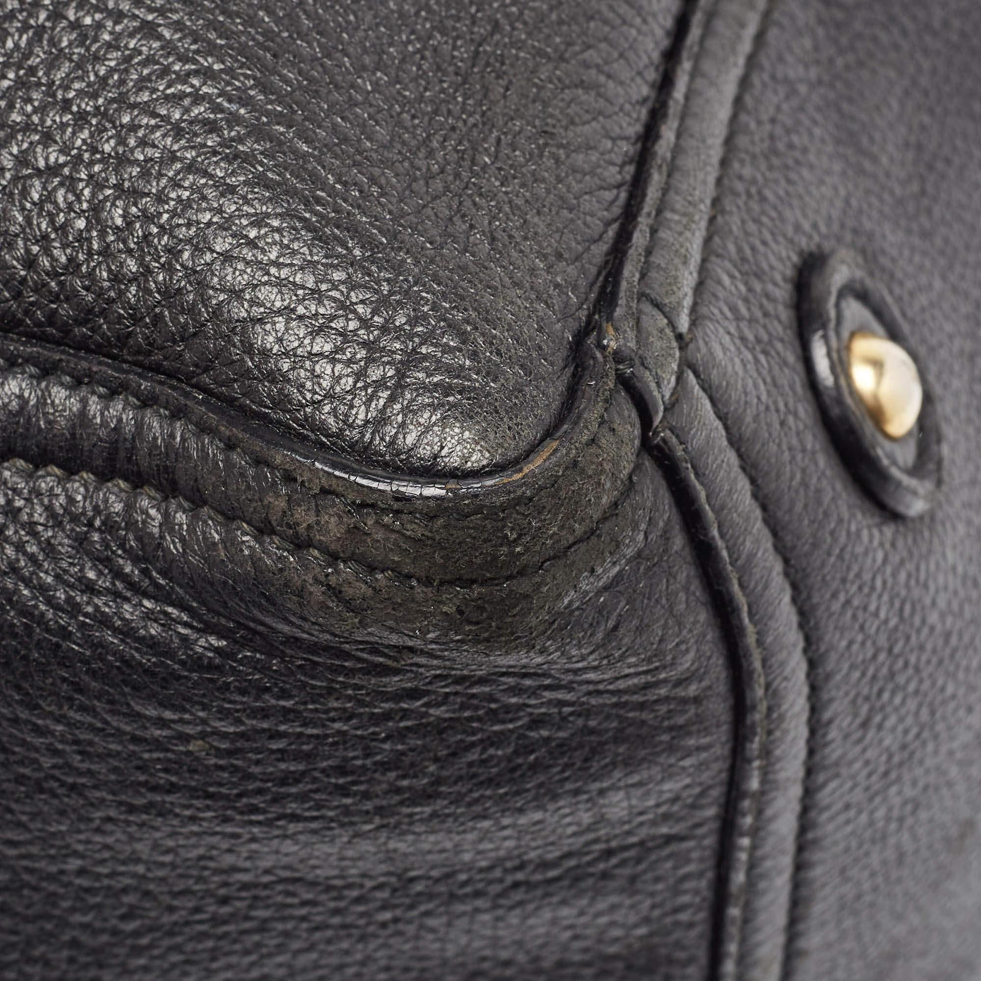 Yves Saint Laurent Black Leather Large Downtown Tote 2