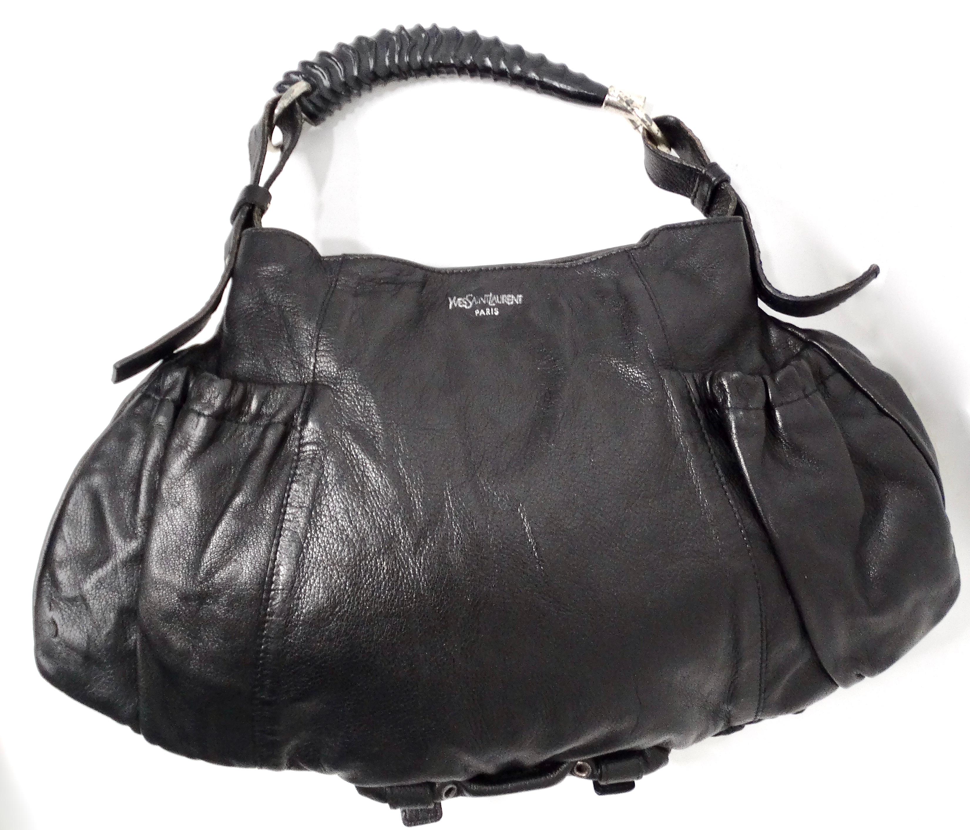 Yves Saint Laurent Borsa a tracolla in pelle nera Mala Mala Horn, circa 2 anni fa in vendita 6