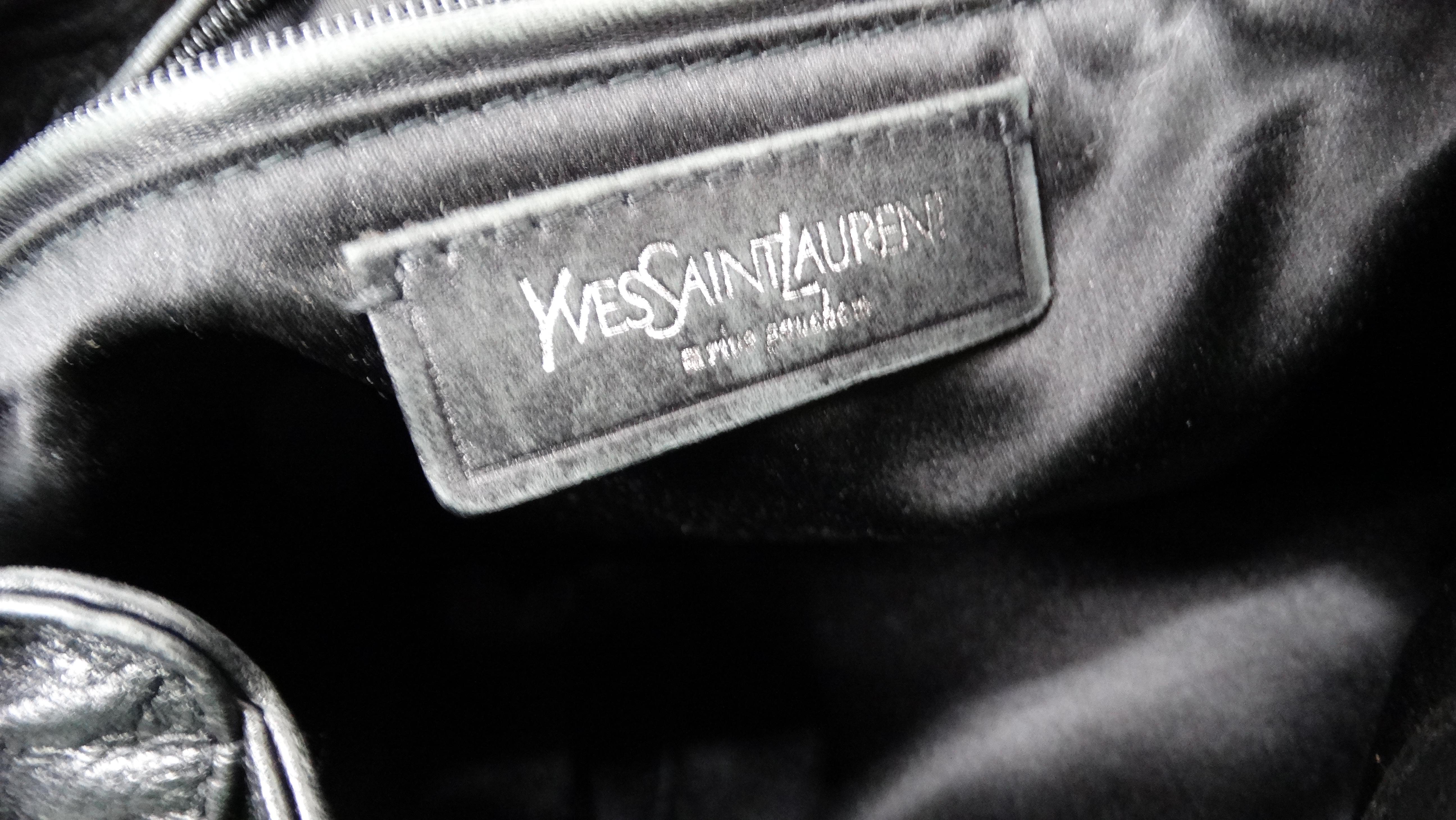 Yves Saint Laurent Borsa a tracolla in pelle nera Mala Mala Horn, circa 2 anni fa in vendita 11