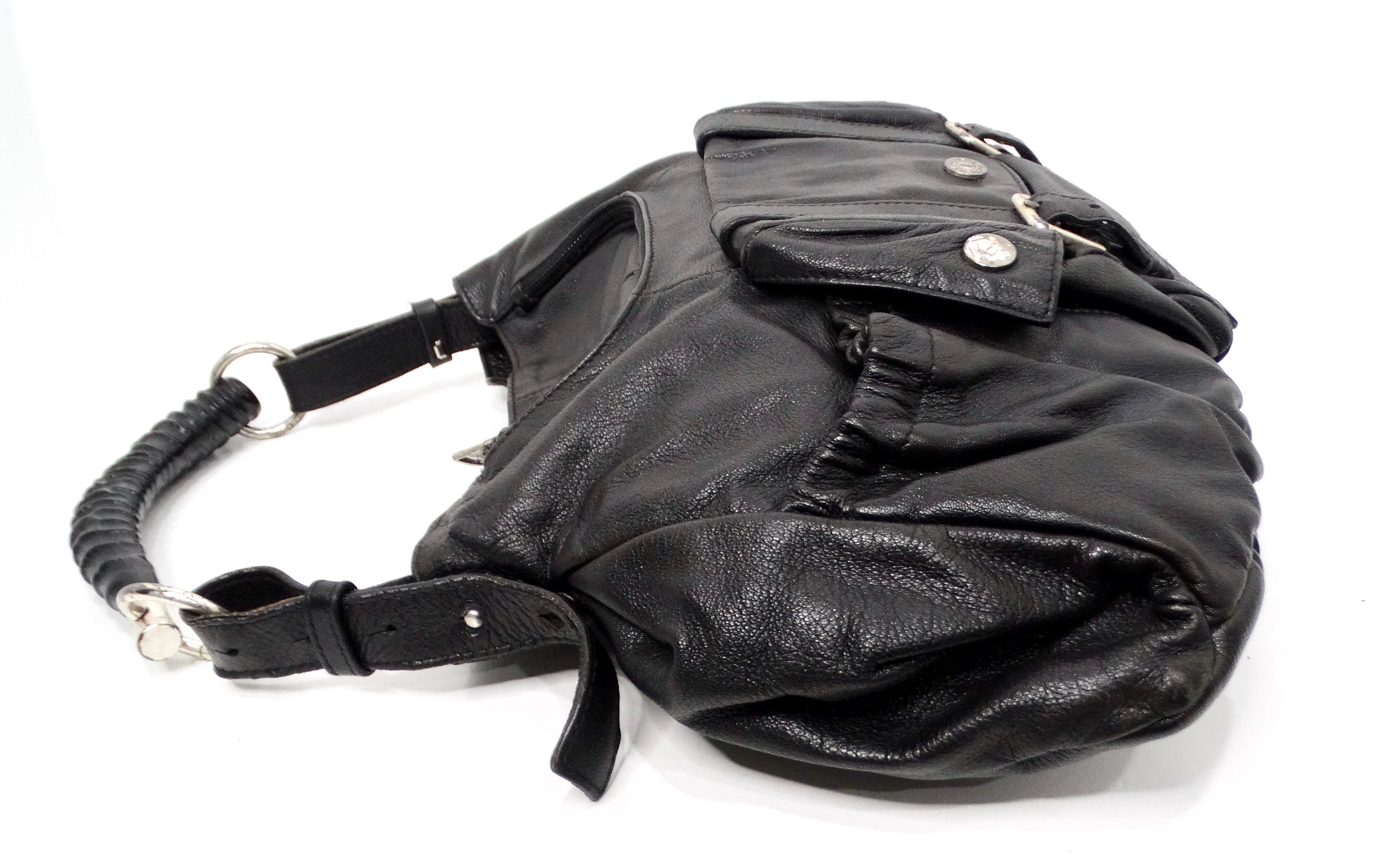 Nero Yves Saint Laurent Borsa a tracolla in pelle nera Mala Mala Horn, circa 2 anni fa in vendita