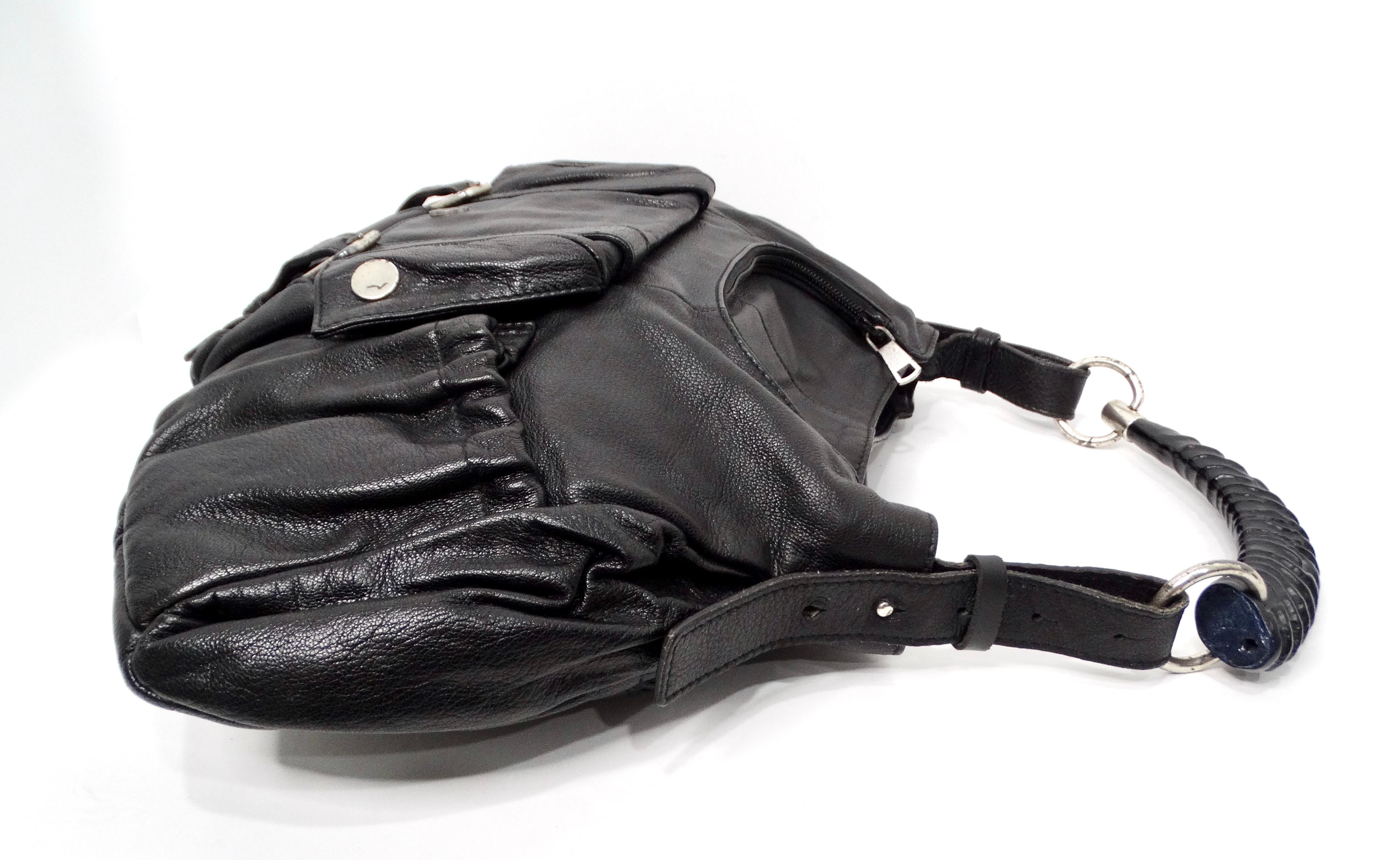 Yves Saint Laurent Borsa a tracolla in pelle nera Mala Mala Horn, circa 2 anni fa in vendita 1