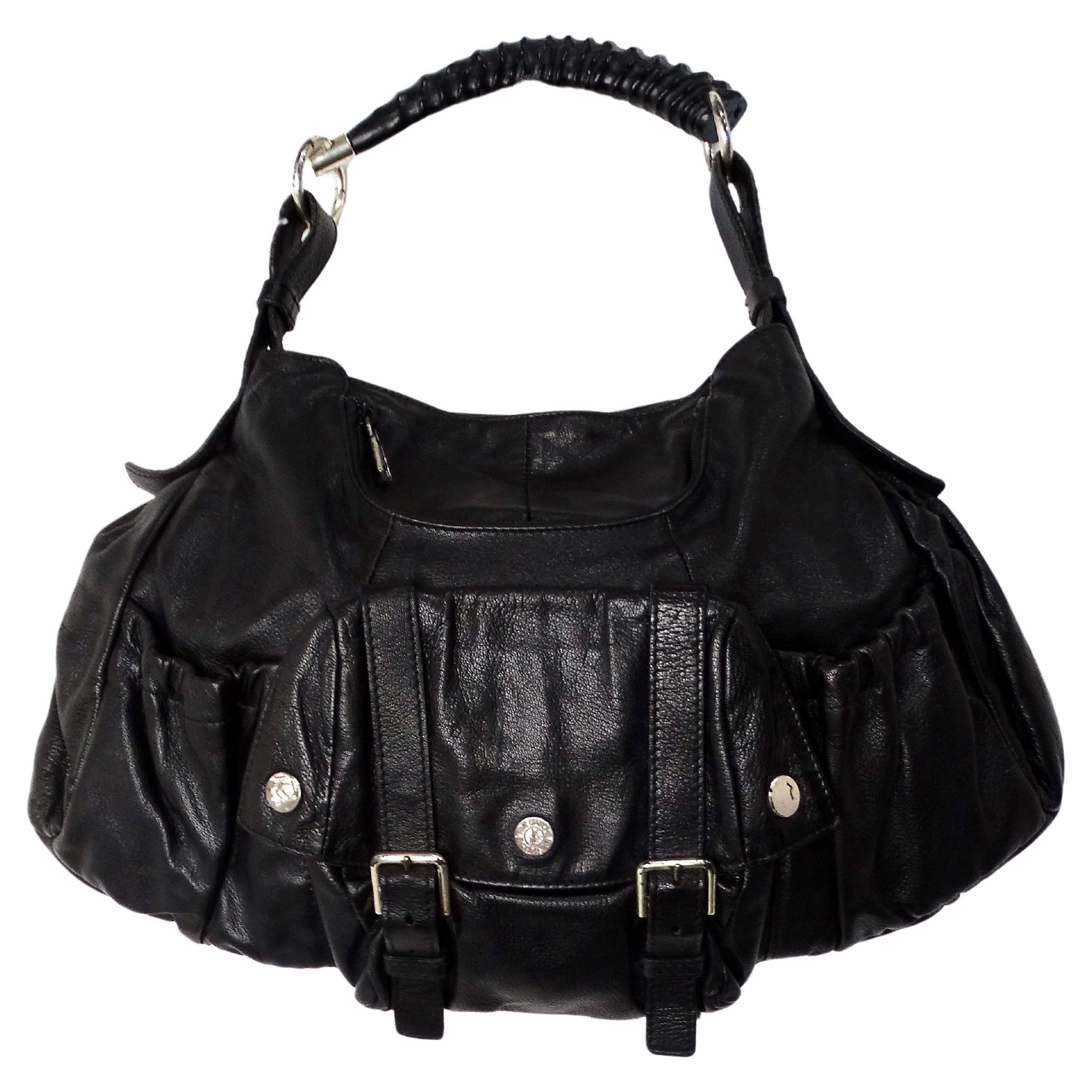 Yves Saint Laurent Borsa a tracolla in pelle nera Mala Mala Horn, circa 2 anni fa in vendita