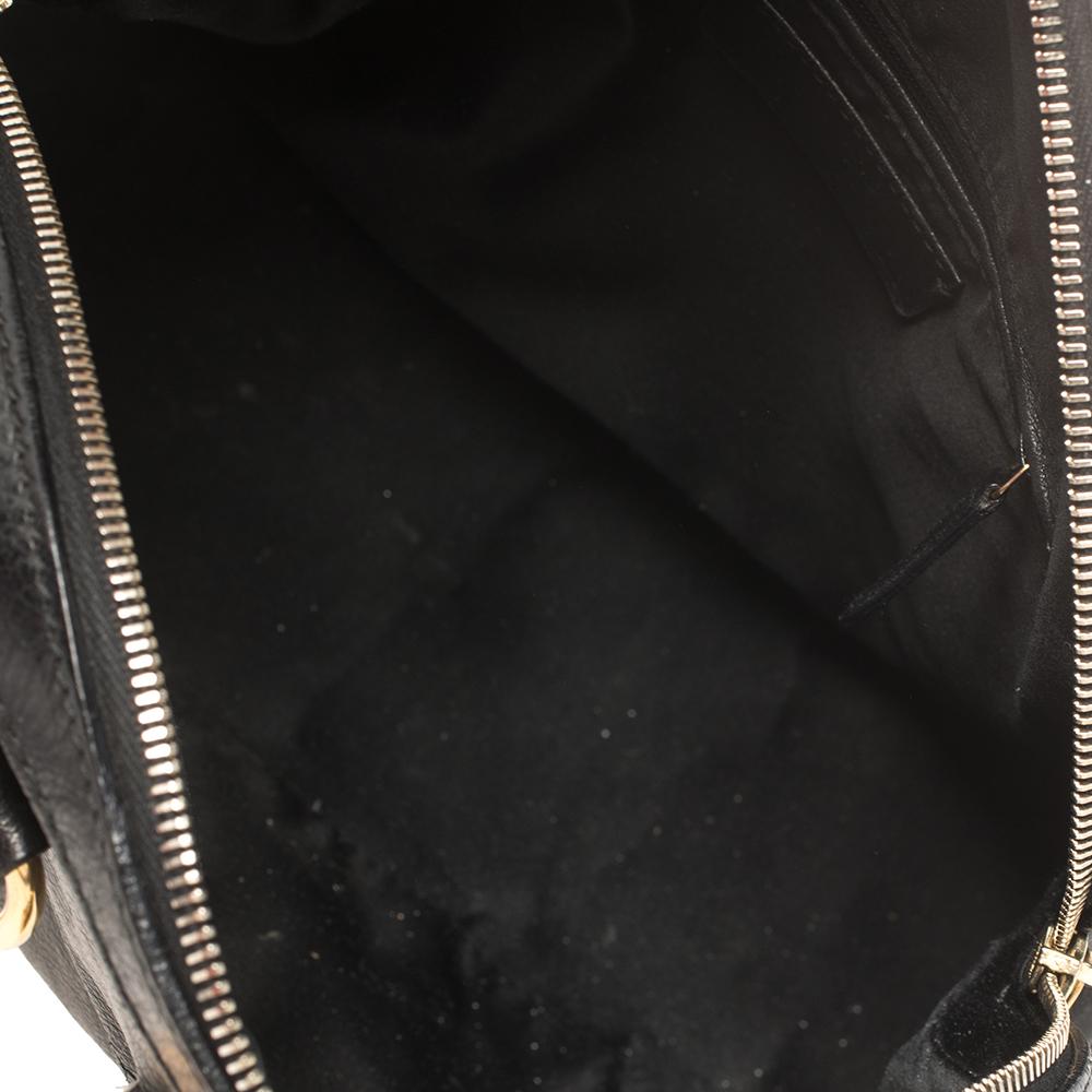 Women's Yves Saint Laurent Black Leather Medium Muse Satchel