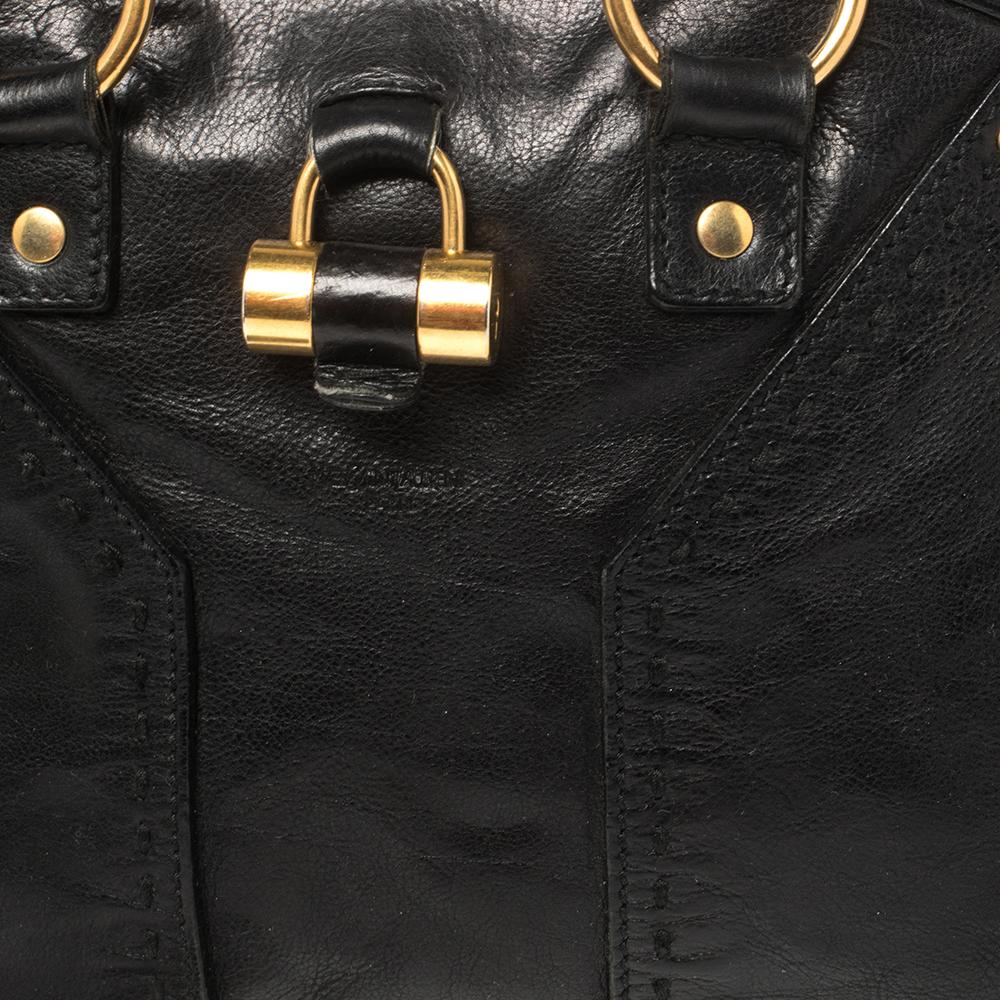Yves Saint Laurent Black Leather Medium Muse Satchel 1