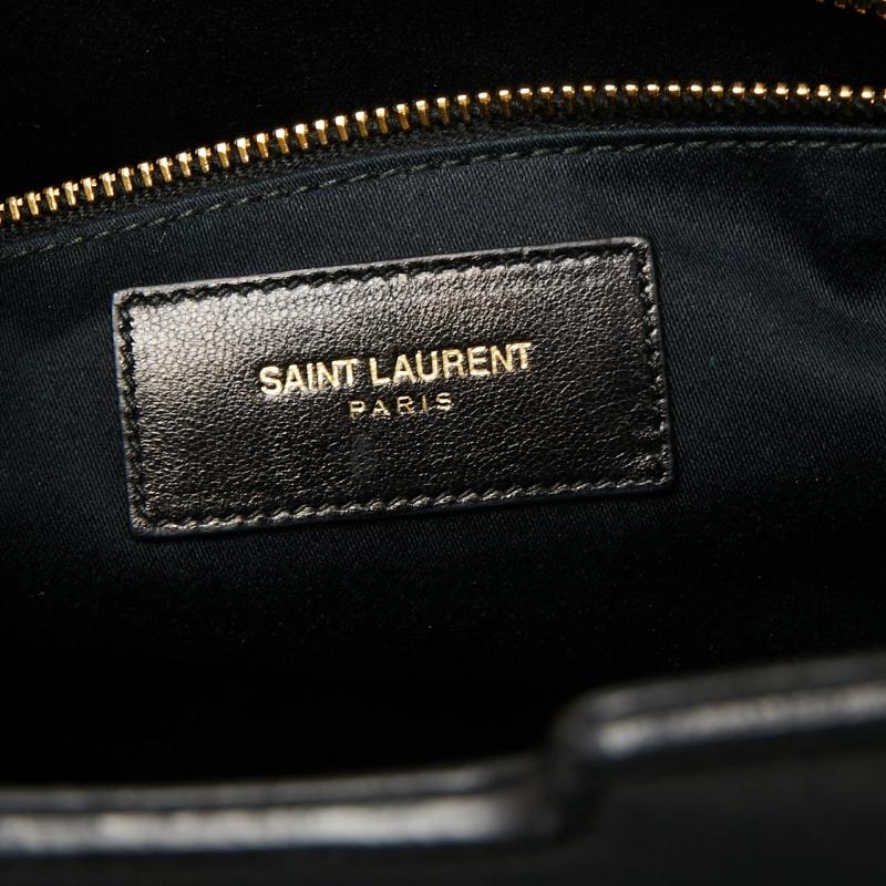 Yves Saint Laurent Black Leather Medium Y Cabas Chyc Tote 7