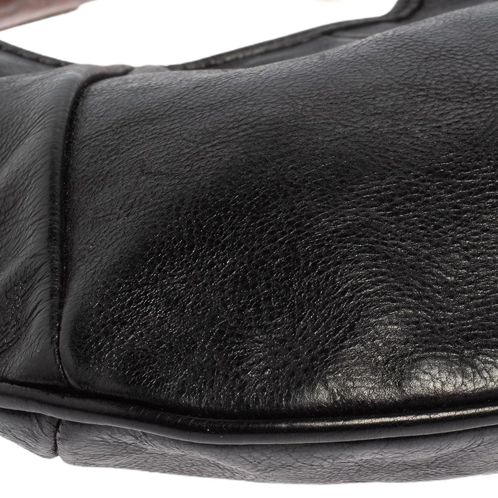 Yves Saint Laurent Black Leather Mini Mombasa Hobo 6