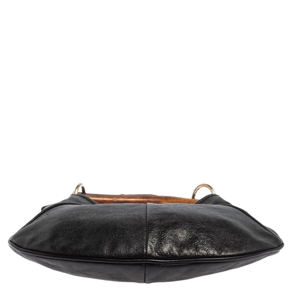 Yves Saint Laurent Black Leather Mini Mombasa Hobo 7