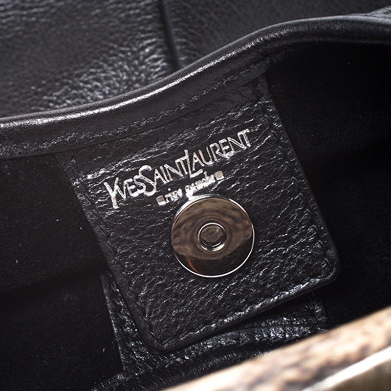 Yves Saint Laurent Black Leather Mini Mombasa Hobo 4