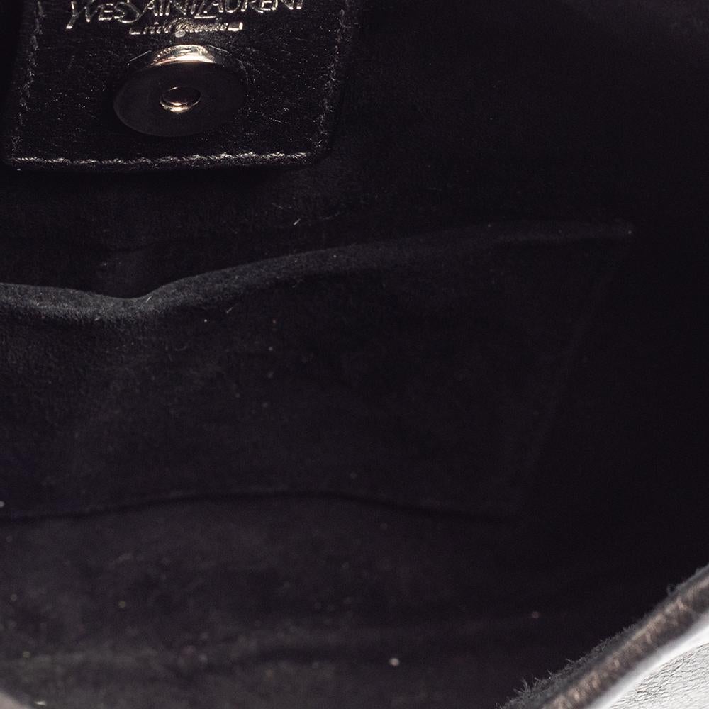Yves Saint Laurent Black Leather Mini Mombasa Hobo 2
