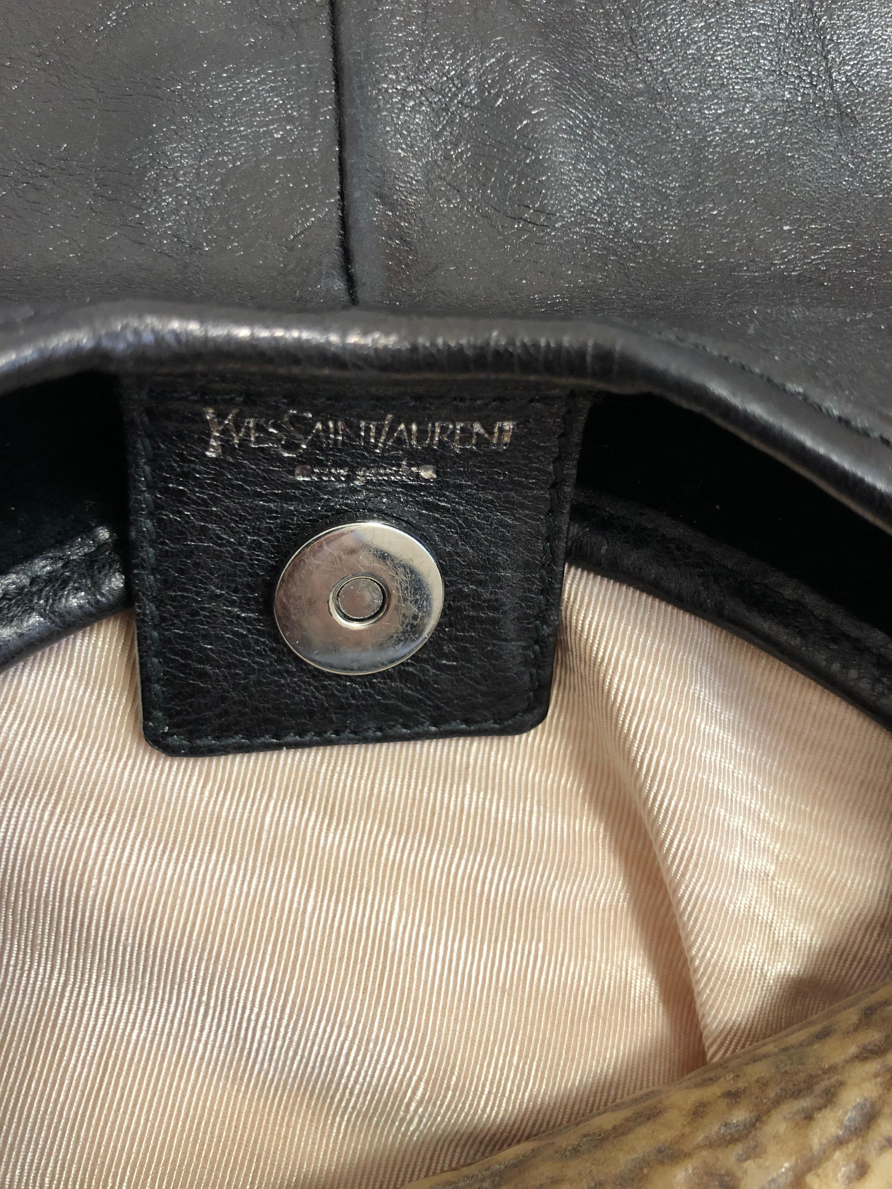 Yves Saint Laurent Black Leather Mombassa Handbag by Tom Ford 3