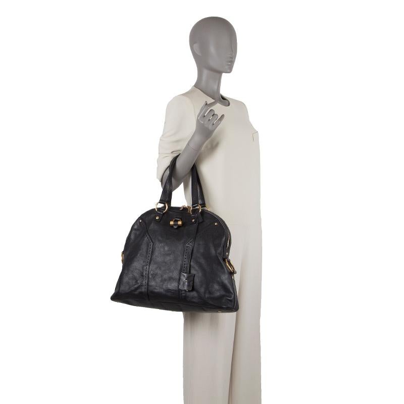 Women's YVES SAINT LAURENT black leather MUSE LARGE Shoulder Bag